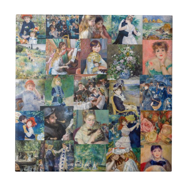 Pierre-Auguste Renoir - mästerverk Patchwork Kakelplatta (Framsidan)