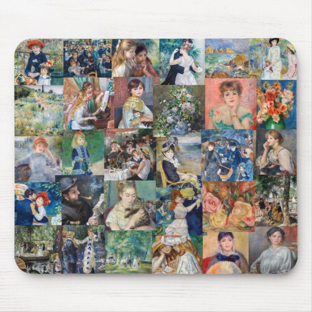 Pierre-Auguste Renoir - mästerverk Patchwork Musmatta (Framsidan)