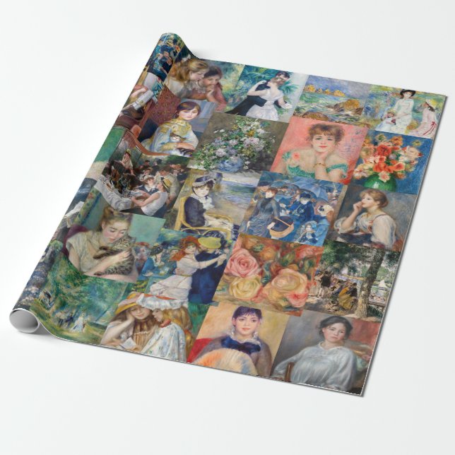 Pierre-Auguste Renoir - mästerverk Patchwork Presentpapper (Utrullad)
