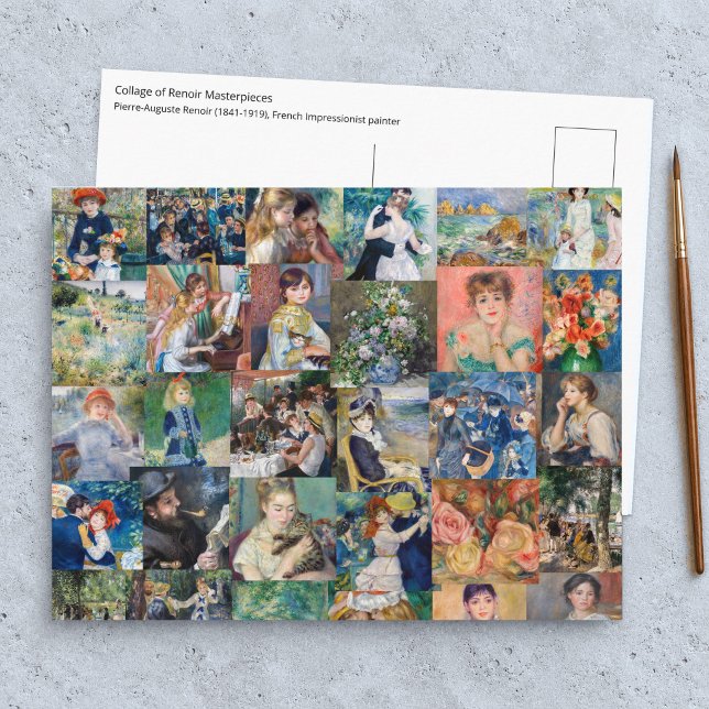 Pierre-Auguste Renoir - Mästerverk Patchwork Vykort (Skapare uppladdad)
