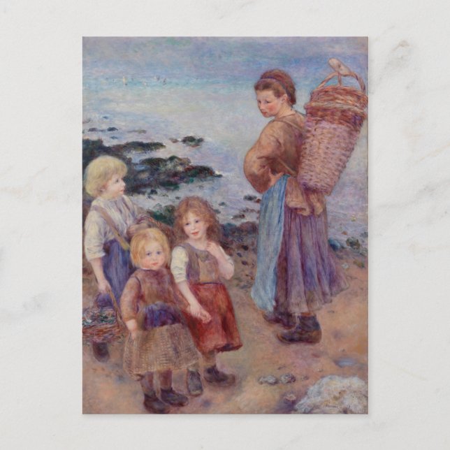 Pierre Auguste Renoir Mussel Fiskare vid Berneval Vykort (Framsida)