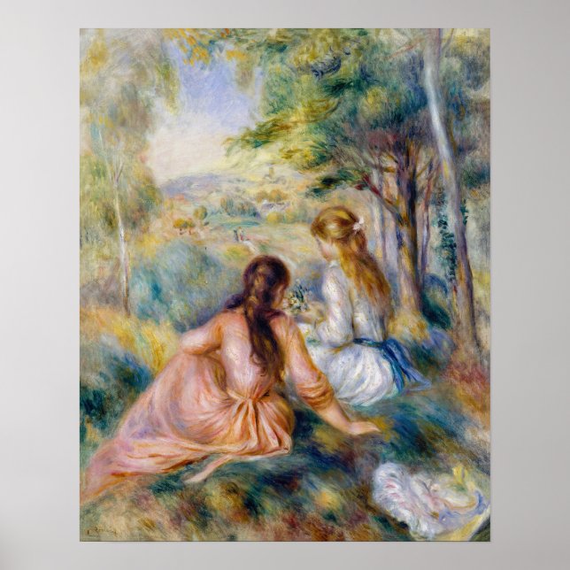Pierre-Auguste Renoir - På ängen Poster (Framsidan)