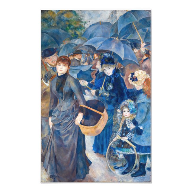 Pierre-Auguste Renoir - Paraplyerna Fototryck (Framsidan)