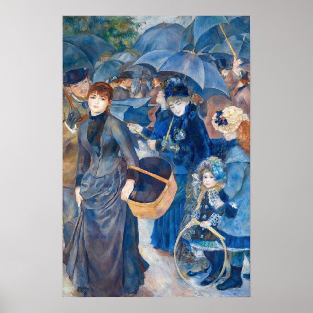 Pierre-Auguste Renoir - Paraplyerna Poster (Framsidan)