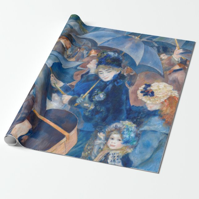 Pierre-Auguste Renoir - Paraplyerna Presentpapper (Utrullad)