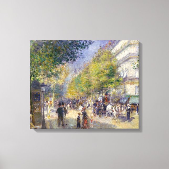 Pierre-Auguste Renoir - Paris, Grands Boulevards Canvastryck (Framsida)