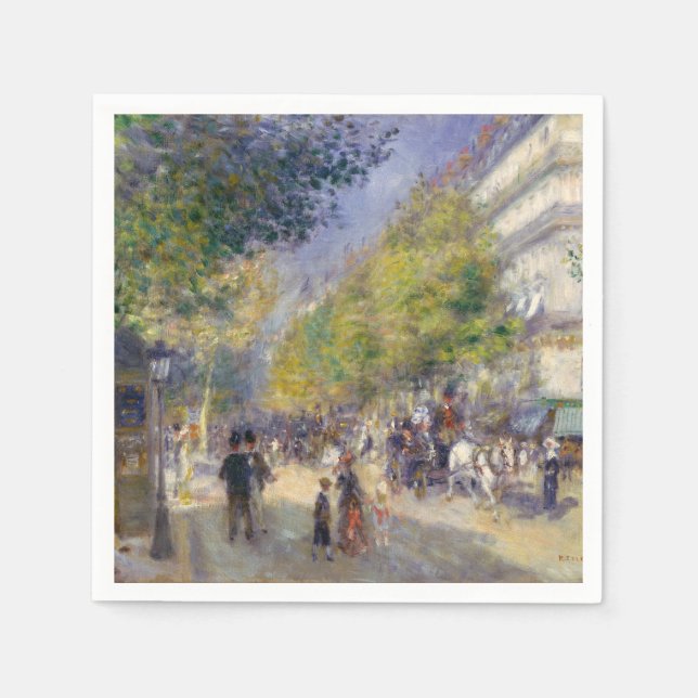 Pierre-Auguste Renoir - Paris, Grands Boulevards Pappersservett (Framsidan)