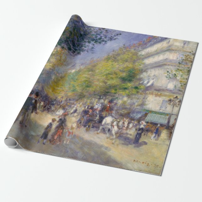 Pierre-Auguste Renoir - Paris, Grands Boulevards Presentpapper (Utrullad)