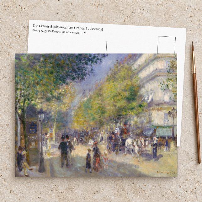 Pierre-Auguste Renoir - Paris, Grands Boulevards Vykort (Skapare uppladdad)
