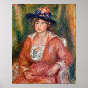Pierre-Auguste Renoir - Porträtt av sittande kvinn Poster