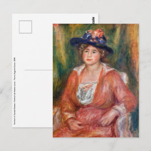 Pierre-Auguste Renoir - Porträtt av sittande kvinn Vykort