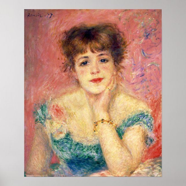 Pierre-Auguste Renoir Porträtt från Jeanne Samary Poster (Framsidan)