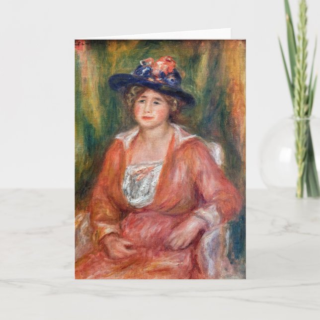 Pierre-Auguste Renoir - Porträtt of Seated Woman Kort (Framsida)