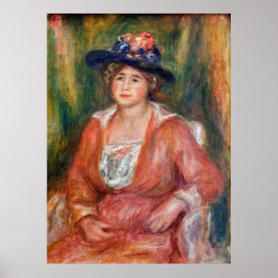 Pierre-Auguste Renoir - Porträtt of Seated Woman Poster