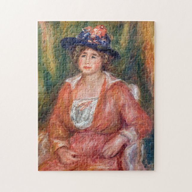 Pierre-Auguste Renoir - Porträtt of Seated Woman Pussel (Vertikal)
