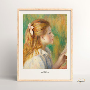 Pierre-Auguste Renoir Reading Art Print Vintage Poster