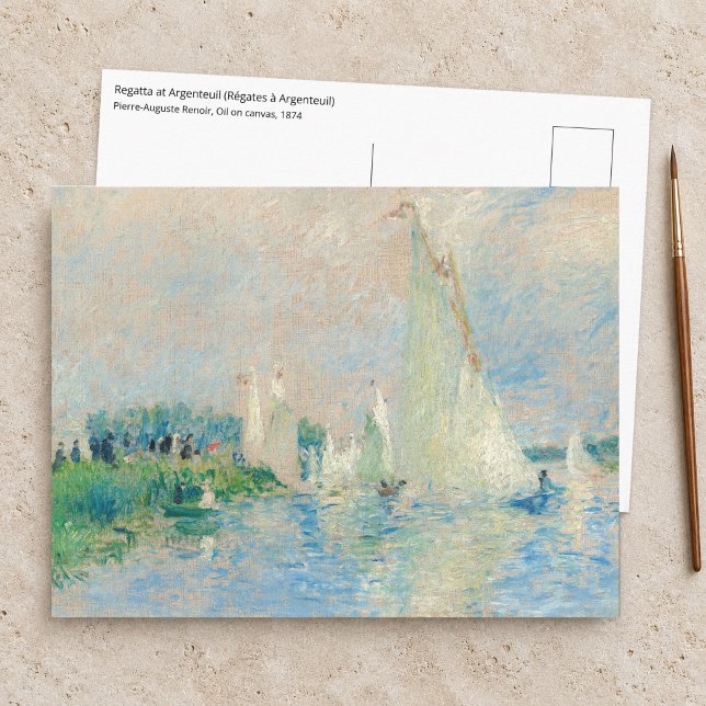 Pierre-Auguste Renoir - Regatta i Argenteuil Vykort (Skapare uppladdad)