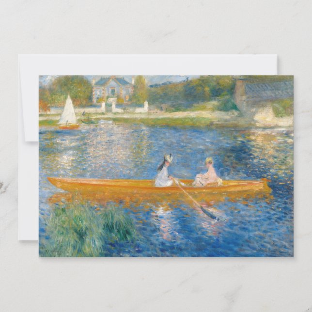 Pierre-Auguste Renoir - Skiff Tack Kort (Framsida)