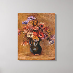 Pierre Auguste Renoir still Life med Anemones Canvastryck