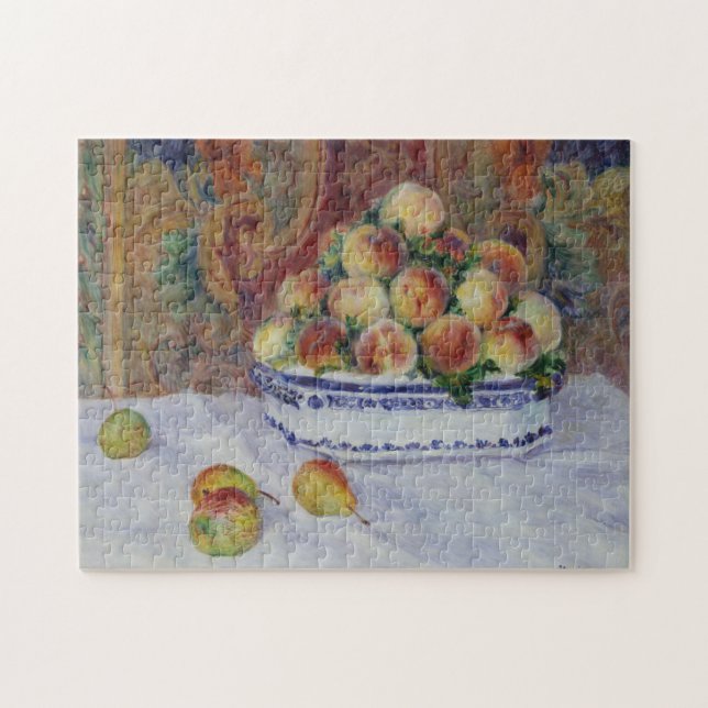 Pierre Auguste Renoir | stilleben med persikor Pussel (Horisontell)
