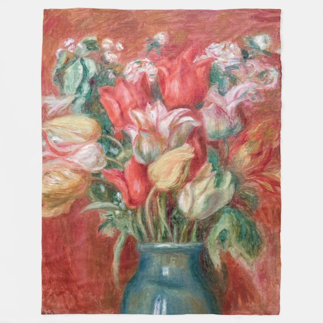 Pierre-Auguste Renoir - Tulip Bouquet Fleecefilt (Framsidan)