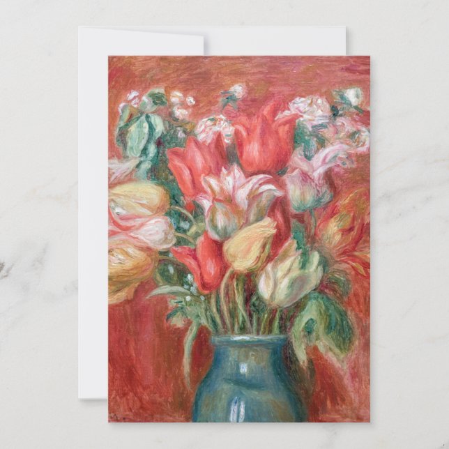 Pierre-Auguste Renoir - Tulip Bouquet Inbjudningar (Framsida)