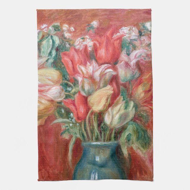 Pierre-Auguste Renoir - Tulip Bouquet Kökshandduk (Vertikal)