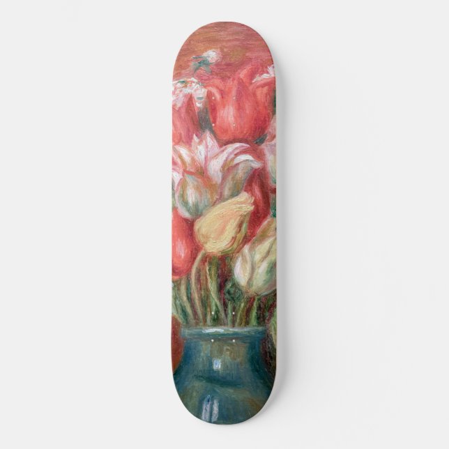 Pierre-Auguste Renoir - Tulip Bouquet Mini Skateboard Bräda 18,5 Cm (Framsida)