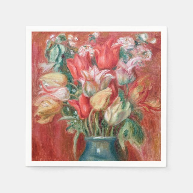 Pierre-Auguste Renoir - Tulip Bouquet Pappersservett (Framsidan)