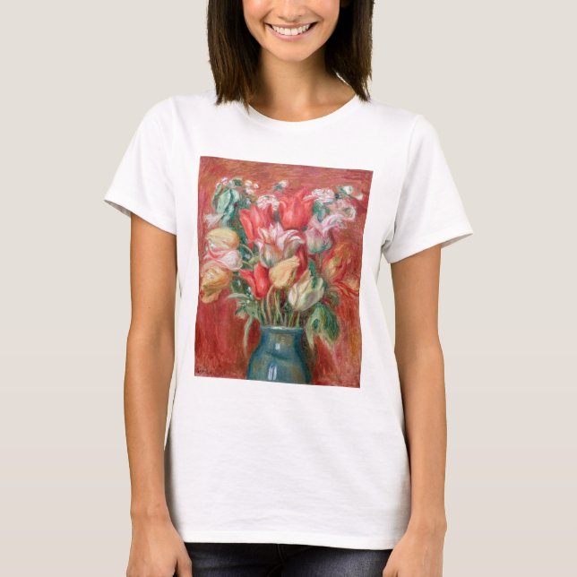 Pierre-Auguste Renoir - Tulip Bouquet T Shirt (Framsida)