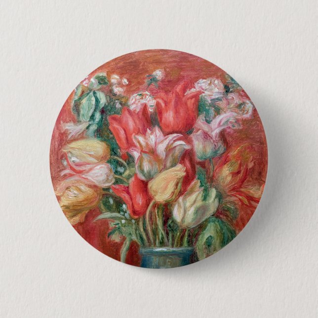 Pierre-Auguste Renoir - Tulpanbukett Knapp (Framsida)