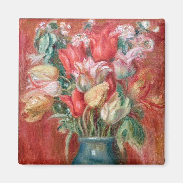 Pierre-Auguste Renoir - Tulpanbukett Magnet (Framsidan)