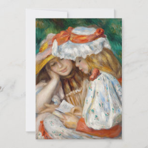 Pierre-Auguste Renoir - Två flickor läser Tack Kort