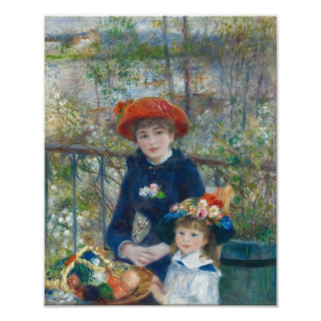 Pierre-Auguste Renoir - Två systrar Fototryck (Framsidan)