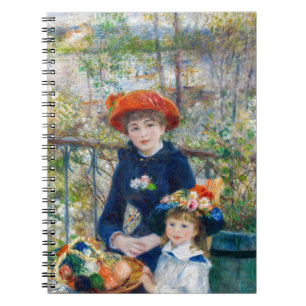 Pierre-Auguste Renoir - två systrar på Terrace Anteckningsbok