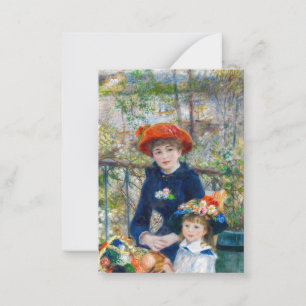 Pierre-Auguste Renoir - två systrar på Terrace Anteckningskort