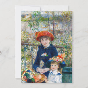 Pierre-Auguste Renoir - två systrar på Terrace Inbjudningar