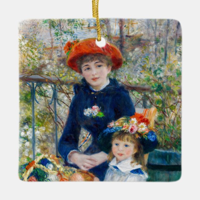 Pierre-Auguste Renoir - två systrar på Terrace Julgransprydnad Keramik (Framsida)