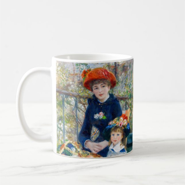 Pierre-Auguste Renoir - två systrar på Terrace Kaffemugg (Vänster)
