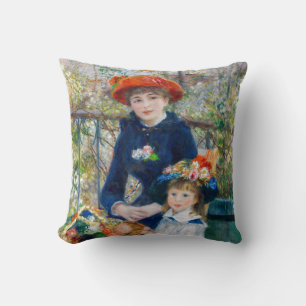 Pierre-Auguste Renoir - två systrar på Terrace Kudde