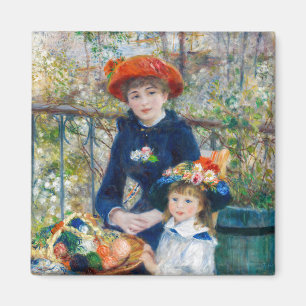 Pierre-Auguste Renoir - två systrar på Terrace Magnet