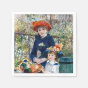 Pierre-Auguste Renoir - två systrar på Terrace Pappersservett