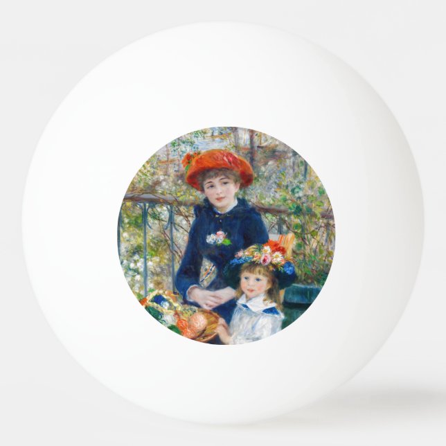 Pierre-Auguste Renoir - två systrar på Terrace Pingisboll (Framsidan)