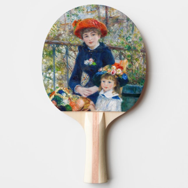 Pierre-Auguste Renoir - två systrar på Terrace Pingisracket (Framsidan)