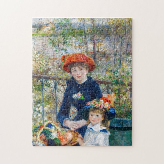 Pierre-Auguste Renoir - två systrar på Terrace Pussel (Vertikal)