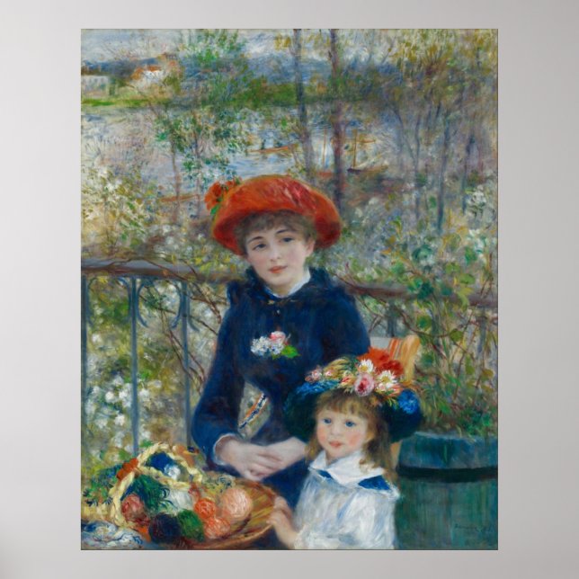 Pierre-Auguste Renoir - Två systrar Poster (Framsidan)