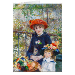Pierre-Auguste Renoir Two-systrar på terace Hälsningskort