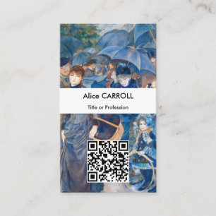 Pierre-Auguste Renoir - Umbrellas - QR-koden Visitkort