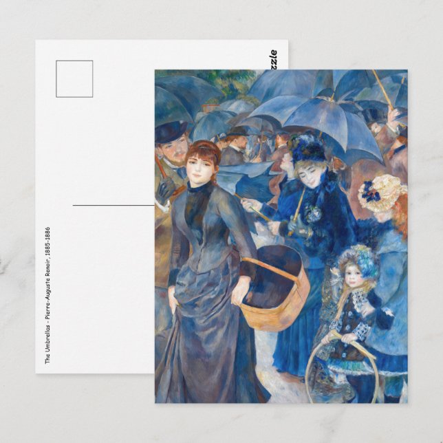 Pierre-Auguste Renoir - Umbrellas Vykort (Fram/baksida)