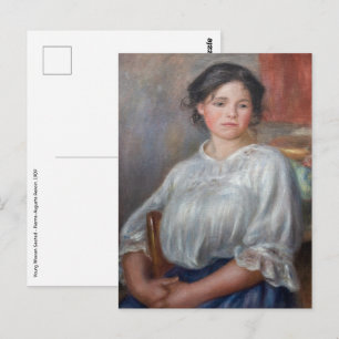 Pierre-Auguste Renoir - Ung kvinna sittande Vykort